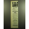 1958 Cunard Cruise Ad - this fall