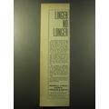 1960 Merrill Lynch Ad - Linger no longer