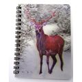 Stag in snow 3D image on the cover of a pocket ...