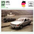Collectors Club card. Classic Cars. Opel Senator