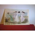 girls dancing on the beach by M Munk. unused an...