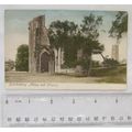 vintage postcard Glastonbury Abbey & Church