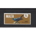 Malta.SG457 5d Blue Rock Thrush.Mounted Mint.May25