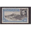 Ascension KGVI 1944 6d Black & Blue Mounted Min...