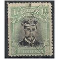 Rhodesia 1913 SG152 1/- Black & Pale Blue-Green...