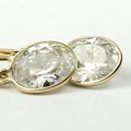 Cubic Zirconia, 14KY Gold Leverback Earrings, E101