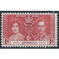 Antigua 1937 SG95 1d Carmine Coronation Unmount...
