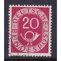 GERMANY 1951 NUMERAL & POSTHORN 20pf VALUE USED...