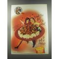 1997 Hormel Turkey Chili Ad - Hormel Chili out of the bowl it's out of control