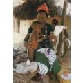 African Cotton Spinners Spinning Mother & Child...