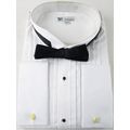 NEW Men's Wing Collar Tuxedo Shirt + Bow Tie, F...