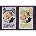 SOUTH GEORGIA 1973 ROYAL WEDDING SET 2 VALS U/M...
