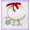 3 Outstanding Nautical Silver Plated Charms Bra...