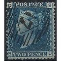 1858 SG45 2d Blue Plate8 Good/Fine Used Check L...
