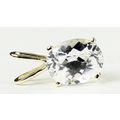 Silver Topaz, 14KY Gold Pendant, P002