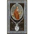 St. Genesius Pewter Necklace with an Embossed P...