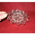 Crystal Candle Holder Art Glass Clear Tab Handl...
