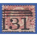 GB QV 1870 1/2d ROSE PLATE 14 EB SG49 GU EDINBU...