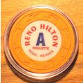 RENO HILTON Casino Roulette Chip - 1981 - Reno,...