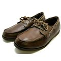 Men's Old Navy Brown Leather Boat Shoes Size 10...