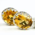 Citrine, 925 Sterling Silver Crown Bezel Leverb...