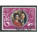FIJ 1972 25c '25TH WEDDING ANNIVERSARY' FINE US...