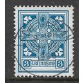 IRELAND 1922 3d BLUE CELTIC CROSS SG 116 FINE U...