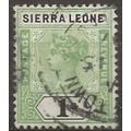 Sierra Leone 1897 SG50 1/- Green & Black Good/F...