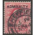 1902 O102 1d Scarlet Admiralty Official Fine Us...