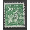CZECHOSLOVAKIA 1960 CASTLES 30H GREEN PERNSTEJH...