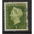 NETHERLANDS 1947 5c GREEN QUEEN WILHELMINA SG 6...
