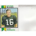 GEORGE BLANDA 1973 AUTOGRAPHED OAKAND RAIDERS H...