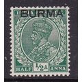 BURMA 1937 GV ½A MINT SG2