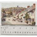 vintage postcard Dunster High Street