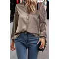 Light French Beige Contrast Half Leopard Jacqua...