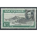 Ascension Island 1940 39a 1d Black & Green Moun...