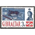 Gibraltar 1960 SG164 3d Deep Blue & Red-Orange ...
