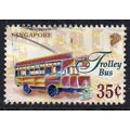 Singapore 1997 Transportation - Trolley Bus 35c...