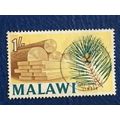 Malawi QEII 1964 1s Brown Tuquoise Blue Pale Ye...