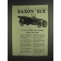 1917 Saxon Six Car Ad - Unusual Seems the Usual