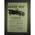 1917 Saxon Six Car Ad - Will Out-Perform Any Other