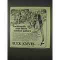 1976 Buck Knives Ad - Finest Outdoor Partner