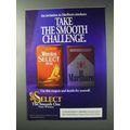 1993 Winston Select Box Cigarettes Ad - Smooth