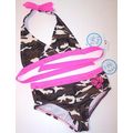 NWT Amy Byer Girl's 2 Pc. Camo & Hot Pink Bikin...