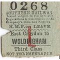 Southern Railway Edmondson Ticket - East Croydo...