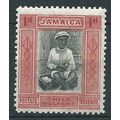 Jamaica 1923 SG107b 1d + 1/2d Black & Scarlet M...