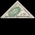 CENTRAL AFRICAN REPUBLIC, Sternotomis virescens, green 1962, 0.50F, #2