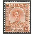 Pahang 1936 SG32 4c Orange Mounted Mint . .. .