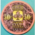 Club One. 50¢ Casino Chip. Fresno, CA. Q76.