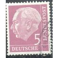 Germany 1954 - 5pf purple - President Heuss - u...